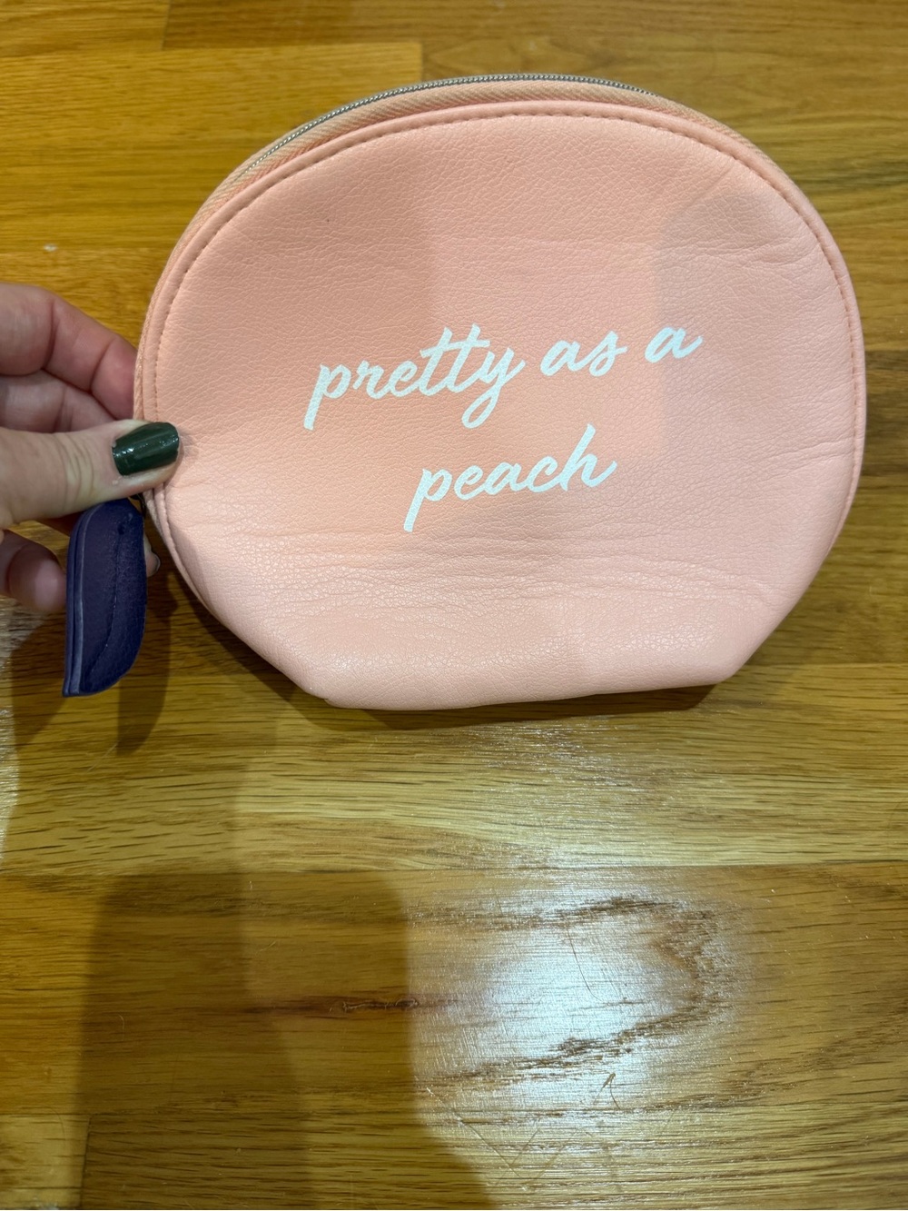 Pretty As A Peach Pink Cosmetic Pouch
